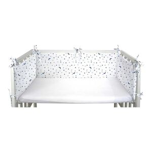 BORNINO HOME Nestchen für Beistellbett 26x170 cm blau   weiss unisex