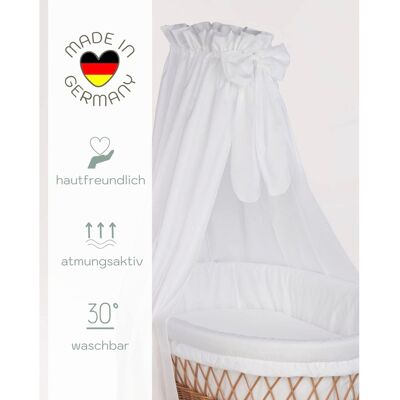 Mionido Himmel für Stubenwagen & Wiege weiss unisex Mionido Himmel für Stubenwagen & Wiege weiss unisex