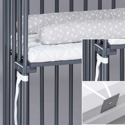 babybay Beistellbett Boxspring 89x51 cm grau unisex babybay Beistellbett Boxspring 89x51 cm grau unisex
