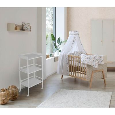 Schardt Buchenholz Wickelregal - 2 Ablagen - Sicher & Mobil - 0-3 Jahre Schardt Buchenholz Wickelregal - 2 Ablagen - Sicher & Mobil - 0-3 Jahre
