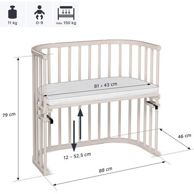 babybay Beistellbett Original 81x43 cm beige unisex babybay Beistellbett Original 81x43 cm beige unisex