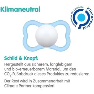 MAM 2er-Pack Schnuller Supreme Silikon, 6-16M natur   gruen unisex