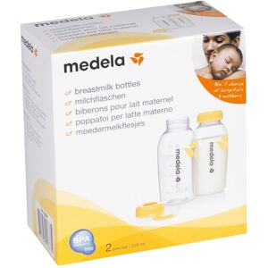 Medela 2er-Pack Babyflaschen für Muttermilch, 250 ml transparent unisex