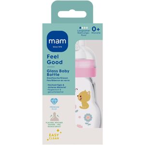 MAM Babyflasche Feel Good, Glas, 170 ml, ab 0M rosa unisex