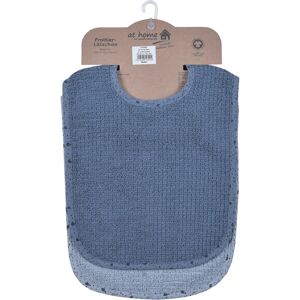 Wörner 2er-Pack Lätzchen mit Druckknopf 26x40 cm blau unisex