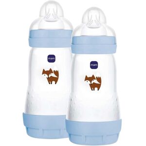 MAM 2er-Pack Babyflaschen Easy Active, Weithals, 270 ml, ab 0M blau unisex MAM 2er-Pack Babyflaschen Easy Active, Weithals, 270 ml, ab 0M blau unisex