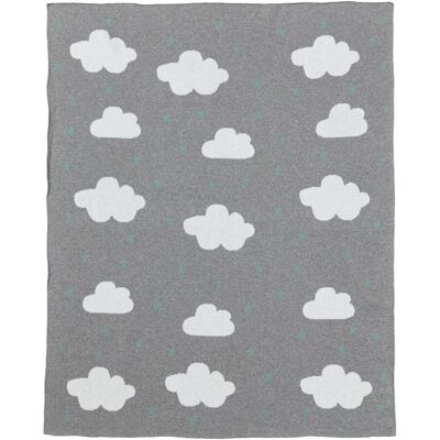 BORNINO HOME Babydecke Strick 80x100 cm grau unisex BORNINO HOME Babydecke Strick 80x100 cm grau unisex