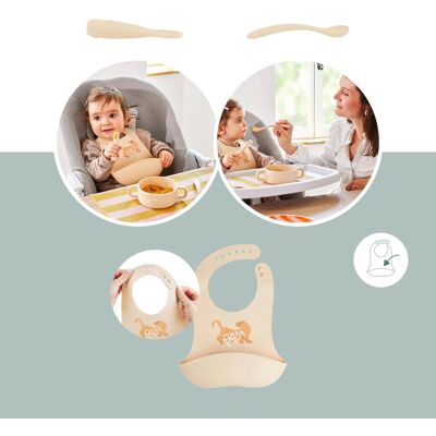 Babymoov 4-tlg. Geschirrset inkl. Silikon-Lätzchen unisex Babymoov 4-tlg. Geschirrset inkl. Silikon-Lätzchen unisex