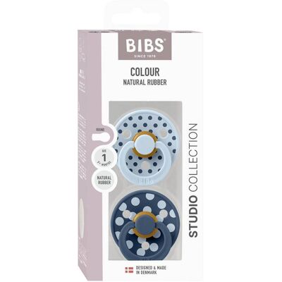 BIBS 2er-Pack Polka Collection Schnuller Latex, 0-6M blau hellblau unisex BIBS 2er-Pack Polka Collection Schnuller Latex, 0-6M blau hellblau unisex