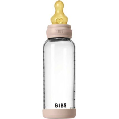 BIBS Baby Gläserflasche Naturgummi Medium Flow Blush - Babyflasche BIBS Baby Gläserflasche Naturgummi Medium Flow Blush - Babyflasche