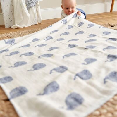 Lässig 3er-Pack Mullwindel Soft Swaddle L 80x80 cm blau Lässig 3er-Pack Mullwindel Soft Swaddle L 80x80 cm blau