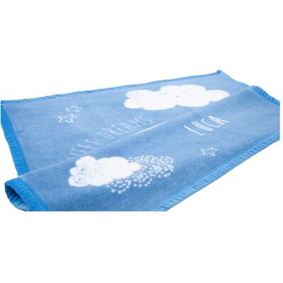 Herding Babydecke Unicade mit Namen 75x100 cm blau Herding Babydecke Unicade mit Namen 75x100 cm blau