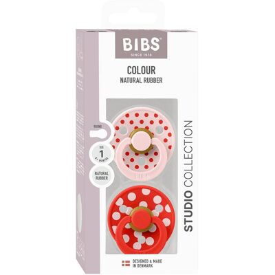BIBS 2er-Pack Polka Collection Schnuller Latex, 0-6M pink rot unisex BIBS 2er-Pack Polka Collection Schnuller Latex, 0-6M pink rot unisex