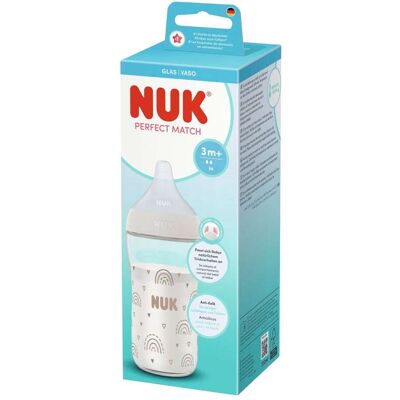 NUK Babyflasche Perfect Match aus Glas, 230ml weiss unisex NUK Babyflasche Perfect Match aus Glas, 230ml weiss unisex