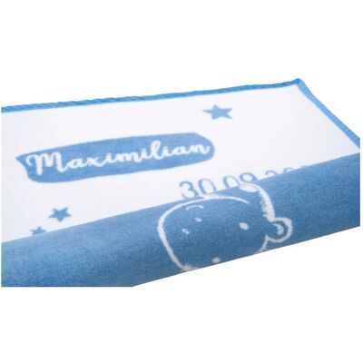 Herding Babydecke Unicade mit Namen 75x100 cm blau Herding Babydecke Unicade mit Namen 75x100 cm blau