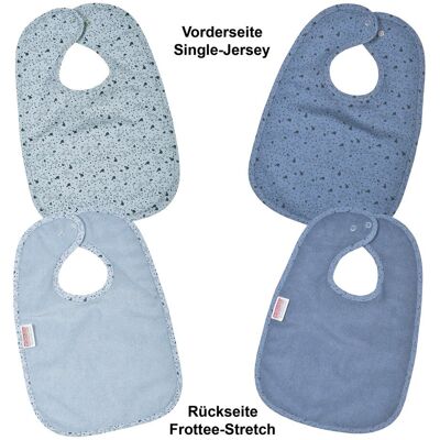 Wörner 2er-Pack Lätzchen mit Druckknopf 26x40 cm blau Wörner 2er-Pack Lätzchen mit Druckknopf 26x40 cm blau