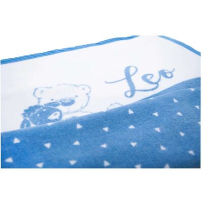 Herding Babydecke Unicade mit Namen 75x100 cm blau Herding Babydecke Unicade mit Namen 75x100 cm blau
