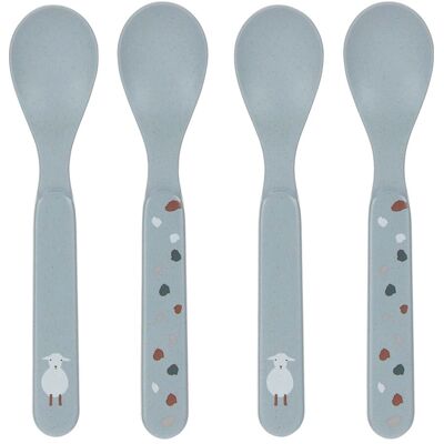 Lässig 4er-Pack Löffel mit Zellulose blau Lässig 4er-Pack Löffel mit Zellulose blau