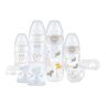 NUK 9-tlg. Babyflaschen-Set First Choice Plus Temperature Control, Anti-Kolik-Weithals, 150-300ml, 0-6M weiss unisex