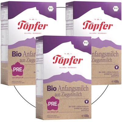 Töpfer 3er Pack Bio-Anfangsmilch Pre Ziege unisex Töpfer 3er Pack Bio-Anfangsmilch Pre Ziege unisex