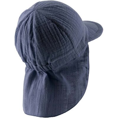 Sterntaler Musselin-Schirmmütze mit Nackenschutz blau Sterntaler Musselin-Schirmmütze mit Nackenschutz blau