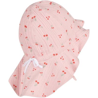 Sterntaler Musselin-Sonnenhut mit Nacken- und UV-Schutz Kirschen rosa Sterntaler Musselin-Sonnenhut mit Nacken- und UV-Schutz Kirschen rosa