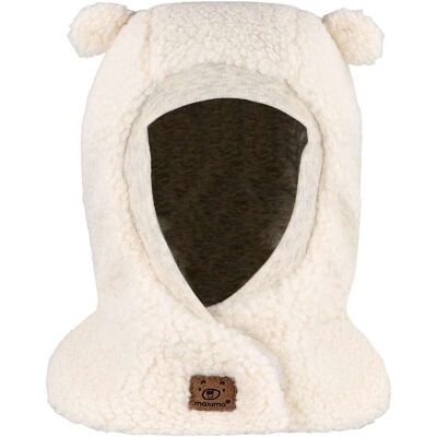 Maximo Plüsch-Schalmütze mit Ohren natur 51/53 unisex Maximo Plüsch-Schalmütze mit Ohren natur 51/53 unisex