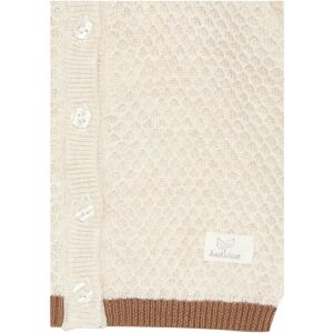 Hust&Claire Strickjacke Waffelpiqué beige unisex