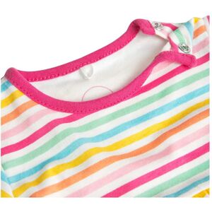 BOBOLI Kleid kurzarm Früchte Streifen mehrfarbig BOBOLI Kleid kurzarm Früchte Streifen mehrfarbig