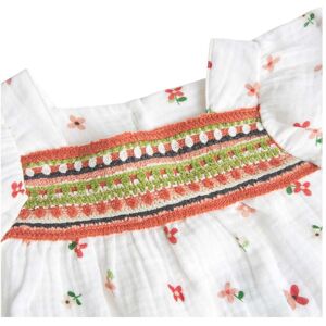 BOBOLI Musselin-Kleid Flügelarm Blumen natur BOBOLI Musselin-Kleid Flügelarm Blumen natur