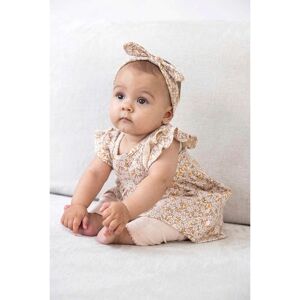 Feetje Krepp-Kleid Flügelarm Blumen braun mehrfarbig Feetje Krepp-Kleid Flügelarm Blumen braun mehrfarbig