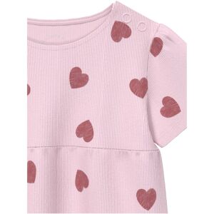 s.Oliver Kleid kurzarm Herzen Rippqualität rosa rot s.Oliver Kleid kurzarm Herzen Rippqualität rosa rot