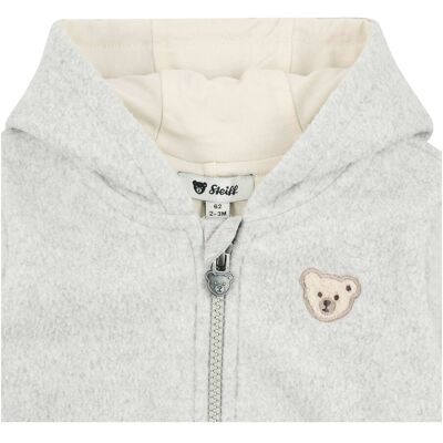 Steiff Fleece-Overall Kapuze mit Ohren und Klappfuß grau unisex Steiff Fleece-Overall Kapuze mit Ohren und Klappfuß grau unisex