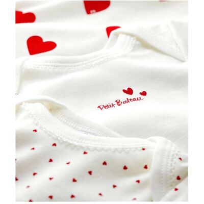 Petit Bateau 3er-Pack Bodys langarm Herzen mehrfarbig Petit Bateau 3er-Pack Bodys langarm Herzen mehrfarbig