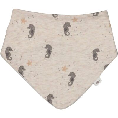Feetje Dreieckstuch Seepferdchen beige grau unisex Feetje Dreieckstuch Seepferdchen beige grau unisex
