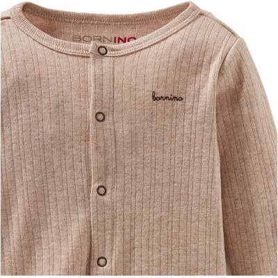 Bornino Schlafoverall Rippqualität beige 62/68 unisex Bornino Schlafoverall Rippqualität beige 62/68 unisex