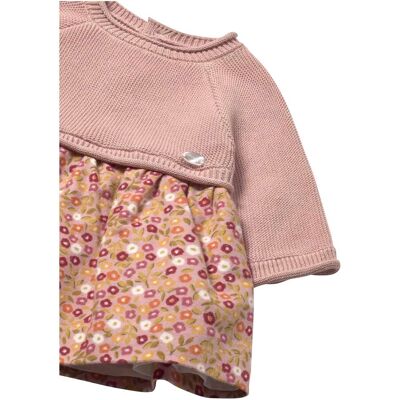 Mayoral Kleid langarm 2in1 Strickpullover und Rock Blumen rosa mehrfarbig Mayoral Kleid langarm 2in1 Strickpullover und Rock Blumen rosa mehrfarbig