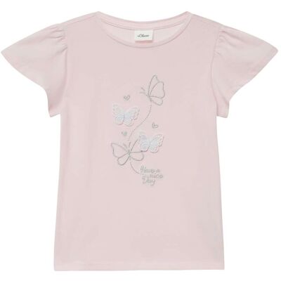 s.Oliver T-Shirt Schmetterlinge Glitzer rosa 92/98 s.Oliver T-Shirt Schmetterlinge Glitzer rosa 92/98