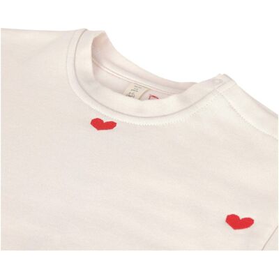 Lässig Sweatshirt Herzen natur 74/80 Lässig Sweatshirt Herzen natur 74/80