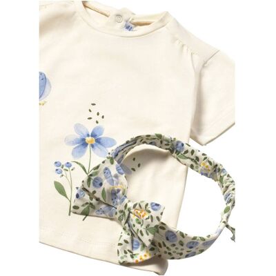 Mayoral T-Shirt Blumen Schmetterling natur blau Mayoral T-Shirt Blumen Schmetterling natur blau