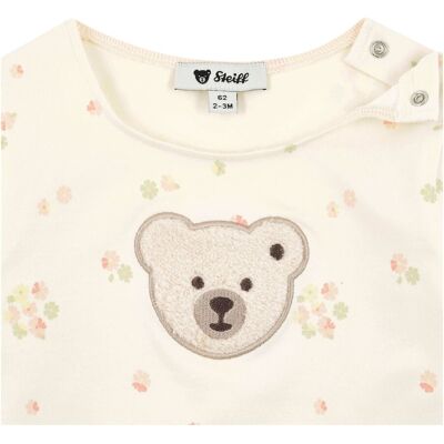 Steiff Shirt langarm Blumen Bär natur rosa Steiff Shirt langarm Blumen Bär natur rosa