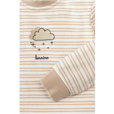 Bornino Schlafanzug lang Wolke beige weiss mehrfarbig 74/80 unisex Bornino Schlafanzug lang Wolke beige weiss mehrfarbig 74/80 unisex