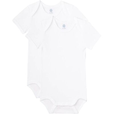 Sanetta 2er-Pack Bodys kurzarm weiss unisex Sanetta 2er-Pack Bodys kurzarm weiss unisex