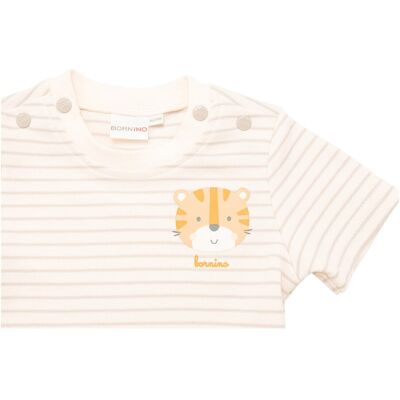 Bornino T-Shirt Ringel Tiger natur grau 86/92 Bornino T-Shirt Ringel Tiger natur grau 86/92