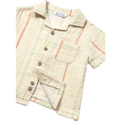 Mayoral Musselin-Hemd kurzarm Ringel beige mehrfarbig Mayoral Musselin-Hemd kurzarm Ringel beige mehrfarbig