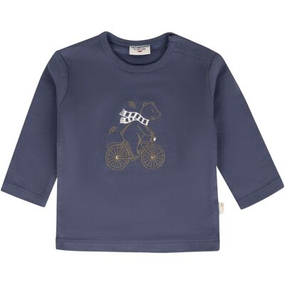 Salt and Pepper Shirt langarm Bär Fahrrad blau unisex Salt and Pepper Shirt langarm Bär Fahrrad blau unisex