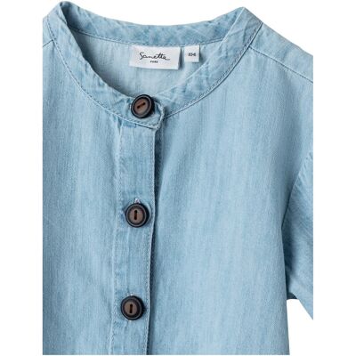 Sanetta Pure Jeanskleid kurzarm denim Sanetta Pure Jeanskleid kurzarm denim