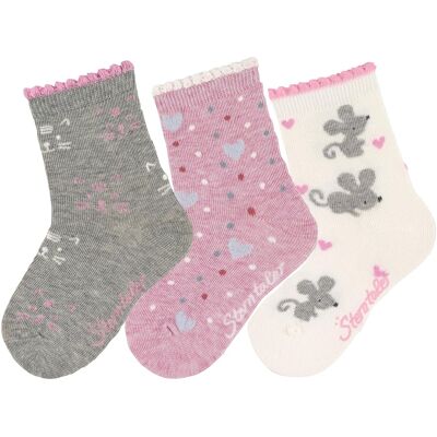 Sterntaler 3er-Pack Socken Maus mehrfarbig 19/22 Sterntaler 3er-Pack Socken Maus mehrfarbig 19/22