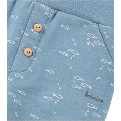 Bornino Jogginghose Fische blau 50/56 Bornino Jogginghose Fische blau 50/56