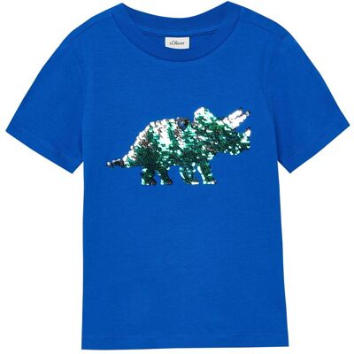 s.Oliver T-Shirt Wendepailletten-Dino blau 104/110 s.Oliver T-Shirt Wendepailletten-Dino blau 104/110